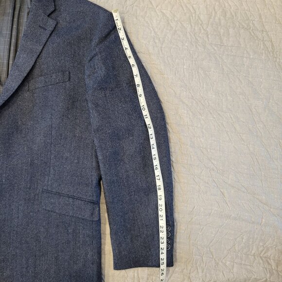 Jos A Bank, 1905 Collection Taylored Sport Coat, Navy Herringbone, 44 Long - Picture 5 of 9